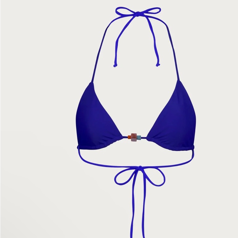Beaded Triangle Top Cobalt Blue Brand Same Beverly Hills